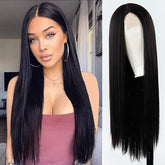 Straight Long Hair Lace Wig - Anellace